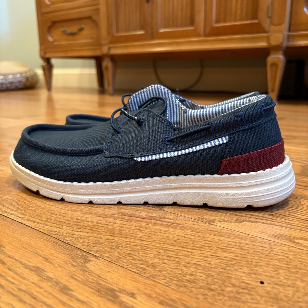 Bruno Marc Men's Slip-on Deck Shoes 9 Navy Loafer Lightweight Comfort Preppy